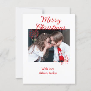 Fröhliche Weihnachten Retro-Weihnachtsbaum Kinderf Postkarte