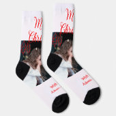 Fröhliche Weihnachten Retro-Weihnachtsbaum Kinderf Socken (Rechts)