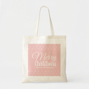Fröhliche Weihnachten Rosa Partygeschenk Tragetasche