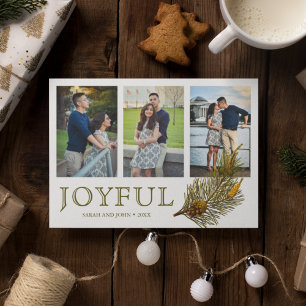 Fröhliche Weihnachten   Rustikale Kiefernzweig-Fot