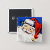 Fröhliche Weihnachten Santa Button (Vorne & Hinten)