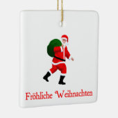 Frohliche Weihnachten - Santa Claus Keramikornament (Rechts)