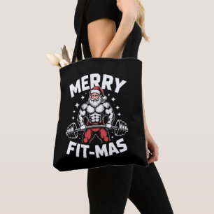 Fröhliche Weihnachten Santa Gewichtheben Fitnessst Tasche