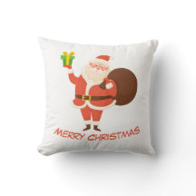 Fröhliche Weihnachten Santa Wurfkissen
