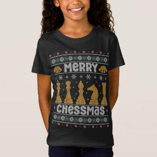 Fröhliche Weihnachten Schachspieler Ugly Schach We T-Shirt