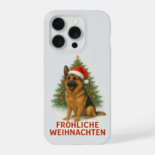 Fröhliche Weihnachten Schäferhund weihnachtshund iPhone 15 Pro Hülle