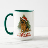 Fröhliche Weihnachten Schäferhund weihnachtshund