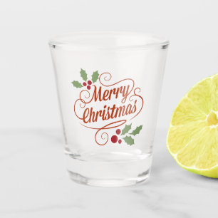 "fröhliche Weihnachten" Schnapsglas