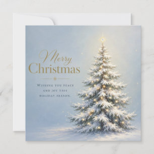 Fröhliche Weihnachten Schnee-Tanne Karte