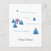 Fröhliche Weihnachten & Schneeerlebnisse Postkarte (Vorderseite)