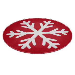 Fröhliche Weihnachten Schneeflocke Urlaub Winter Schneidebrett