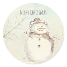 Fröhliche Weihnachten Schneemann Schneeflocken Win
