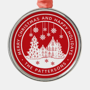 Fröhliche Weihnachten schöne Feiertage Winter pers Ornament Aus Metall