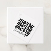 fröhliche Weihnachten schwarz-weiß Geschenkanhänger (Beispiel)