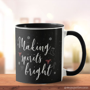 Fröhliche Weihnachten Schwarz Weiß Niedlich Weihna Tasse