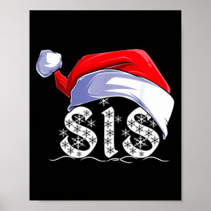 Fröhliche Weihnachten Schwester Santa Claus Weihna Poster