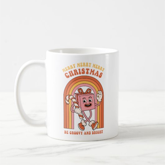 Fröhliche Weihnachten - Sei Groovy und hell Kaffeetasse (Links)
