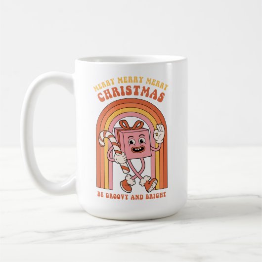 Fröhliche Weihnachten - Sei Groovy und hell Kaffeetasse (Links)