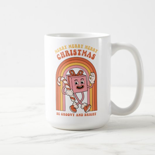 Fröhliche Weihnachten - Sei Groovy und hell Kaffeetasse (Rechts)