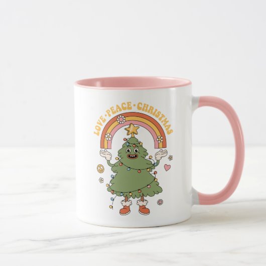 Fröhliche Weihnachten - Sei Groovy und hell Tasse (Rechts)