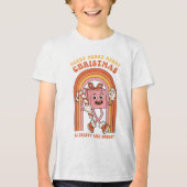 Fröhliche Weihnachten - Sei Groovy und hell Tri-Blend Shirt (Vorderseite)