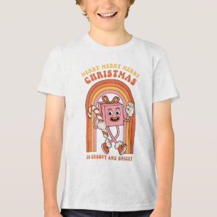 Fröhliche Weihnachten - Sei Groovy und hell Tri-Blend Shirt