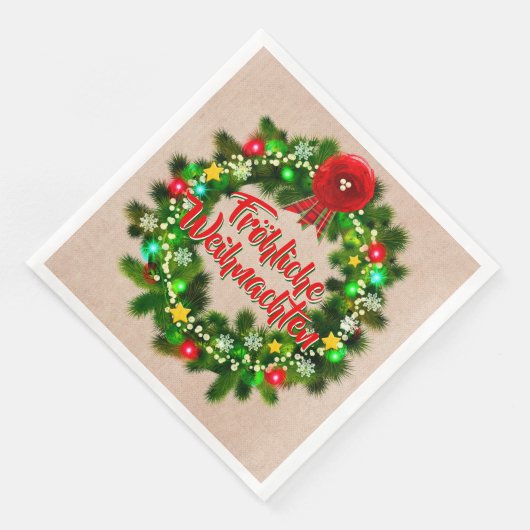 Fröhliche Weihnachten Serviette (Ecke)