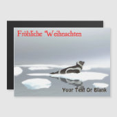 Fröhliche Weihnachten - Siegel Ribbon Magnetkarte (Vorne/Hinten)