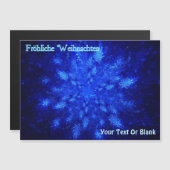 Fröhliche Weihnachten - Snowburst Magnetkarte (Vorne/Hinten)