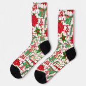 Fröhliche Weihnachten Socken (Linkes Detail)