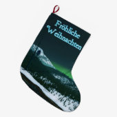 Frohliche Weihnachten - Stille Nacht Großer Weihnachtsstrumpf (Vorderansicht (hängend))