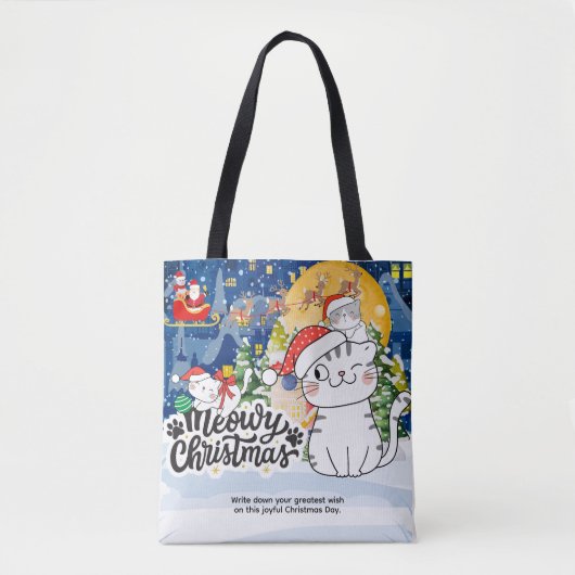 Fröhliche Weihnachten Tasche (Vorderseite)