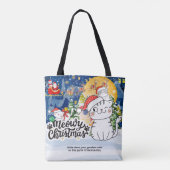 Fröhliche Weihnachten Tasche (Rückseite)