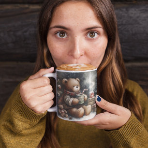Fröhliche Weihnachten Teddybären Kaffeetasse