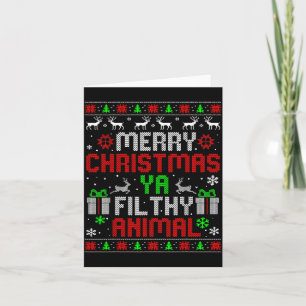Fröhliche Weihnachten Tier Verdrecktes Xmas Hässli Karte