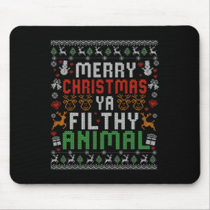 Fröhliche Weihnachten Tierisches schmutziges Ya Xm Mousepad