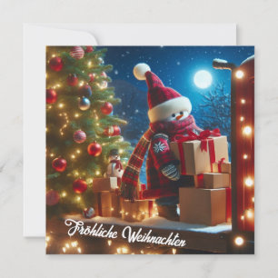 Fröhliche Weihnachten Transporter bringt Geschenke