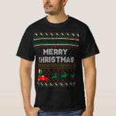 fröhliche Weihnachten Ugly Weihnachts-Sweater T-Shirt (Vorderseite)