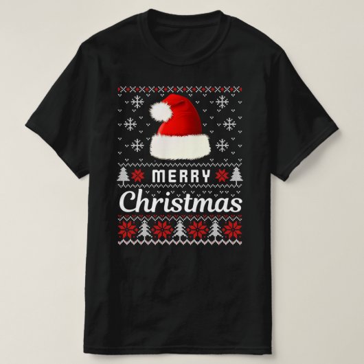 fröhliche Weihnachten Ugly Weihnachts-Sweater T-Shirt (Design vorne)