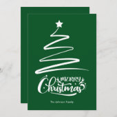 Fröhliche Weihnachten und Baum Grünen Weihnachtska (Vorne/Hinten)