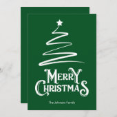 Fröhliche Weihnachten und Baum Grünen Weihnachtska (Vorne/Hinten)