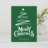 Fröhliche Weihnachten und Baum Grünen Weihnachtska (Stehend Vorderseite)