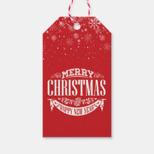 Fröhliche Weihnachten und ein glückliches neues Ja Geschenkanhänger