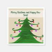 Fröhliche Weihnachten und Glück Neujahr Napkins Serviette (Vorderseite)