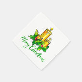 Fröhliche Weihnachten und glückliche Neujahr Napki Serviette (Ecke)