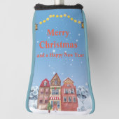 Fröhliche Weihnachten und glückliches neues Jahr B Golf Headcover (Rotieren 90)