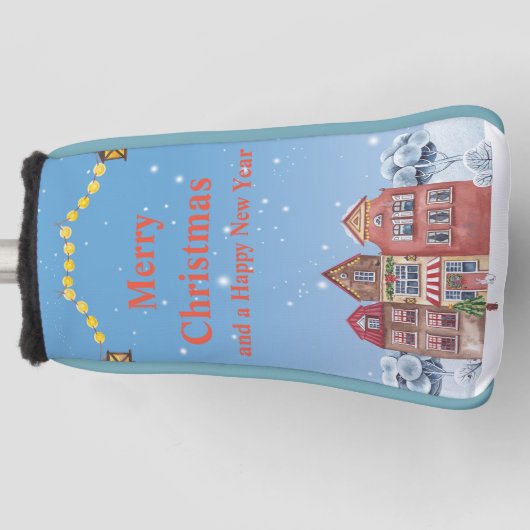 Fröhliche Weihnachten und glückliches neues Jahr B Golf Headcover (Vorderseite)