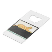 Fröhliche Weihnachten und Katze von Edward Penfiel Geldbeutel Flaschenöffner (Rückseite Schrägansicht)