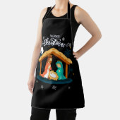 Fröhliche Weihnachten und Krippe Christlicher Glau Schürze (InSitu)