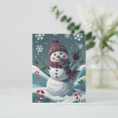 Fröhliche Weihnachten und Weihnachtskarte Gruß (Stehend Vorderseite)